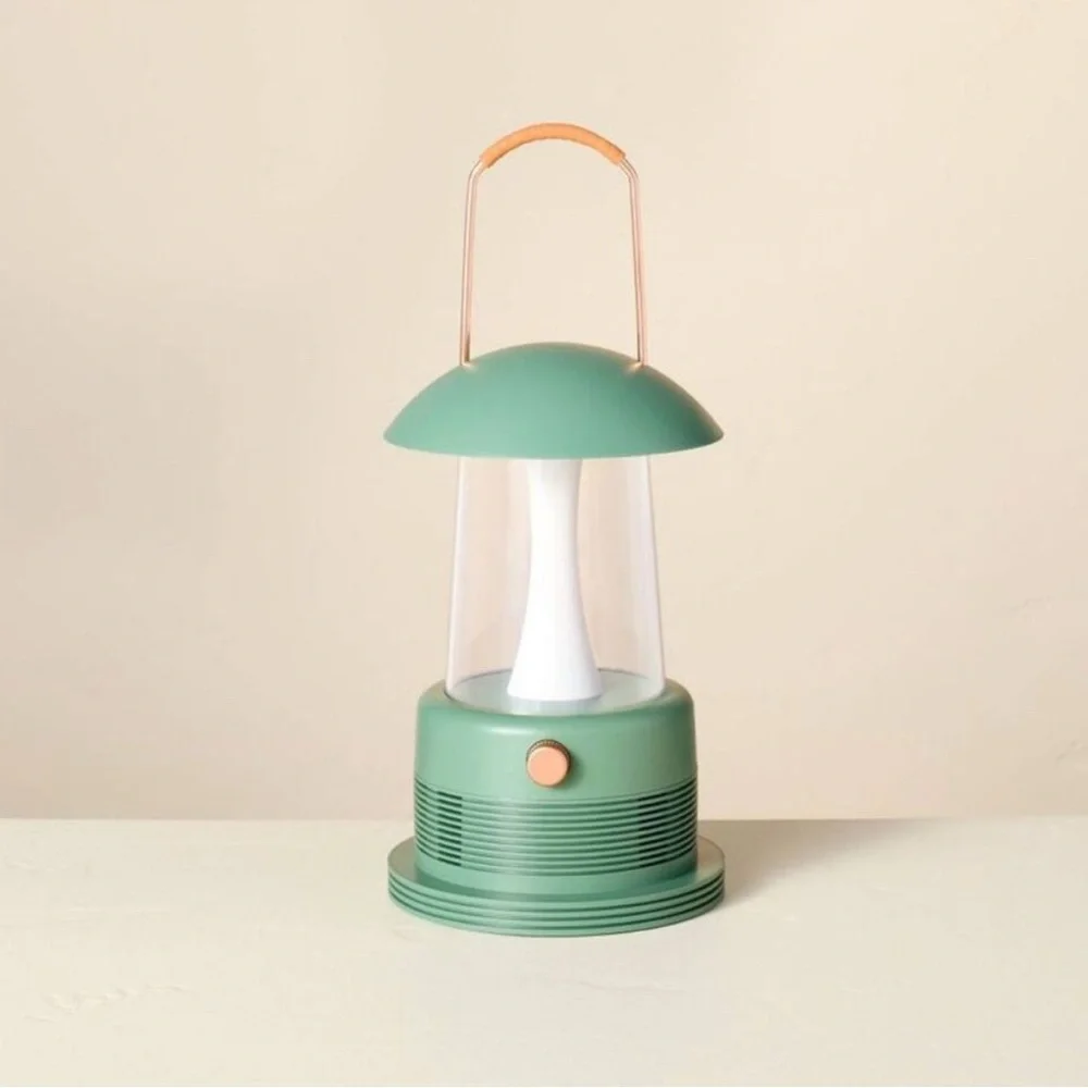 Portable LED Table Lantern with Bluetooth Speaker Green -Hearth & Hand Magnolia